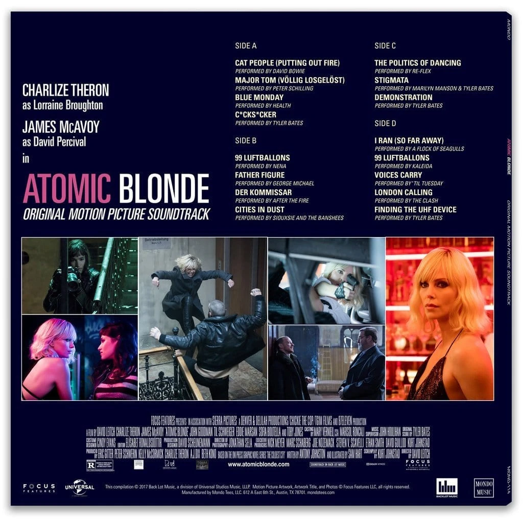 Various Artists Atomic Blonde – Original Motion Picture Soundtrack 2XLP 8 Various Artists Atomic Blonde – Original Motion Picture Soundtrack 2XLP