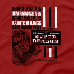 The Press Room Secret Agent Super Dragon Vintage Ad Block T-Shirt